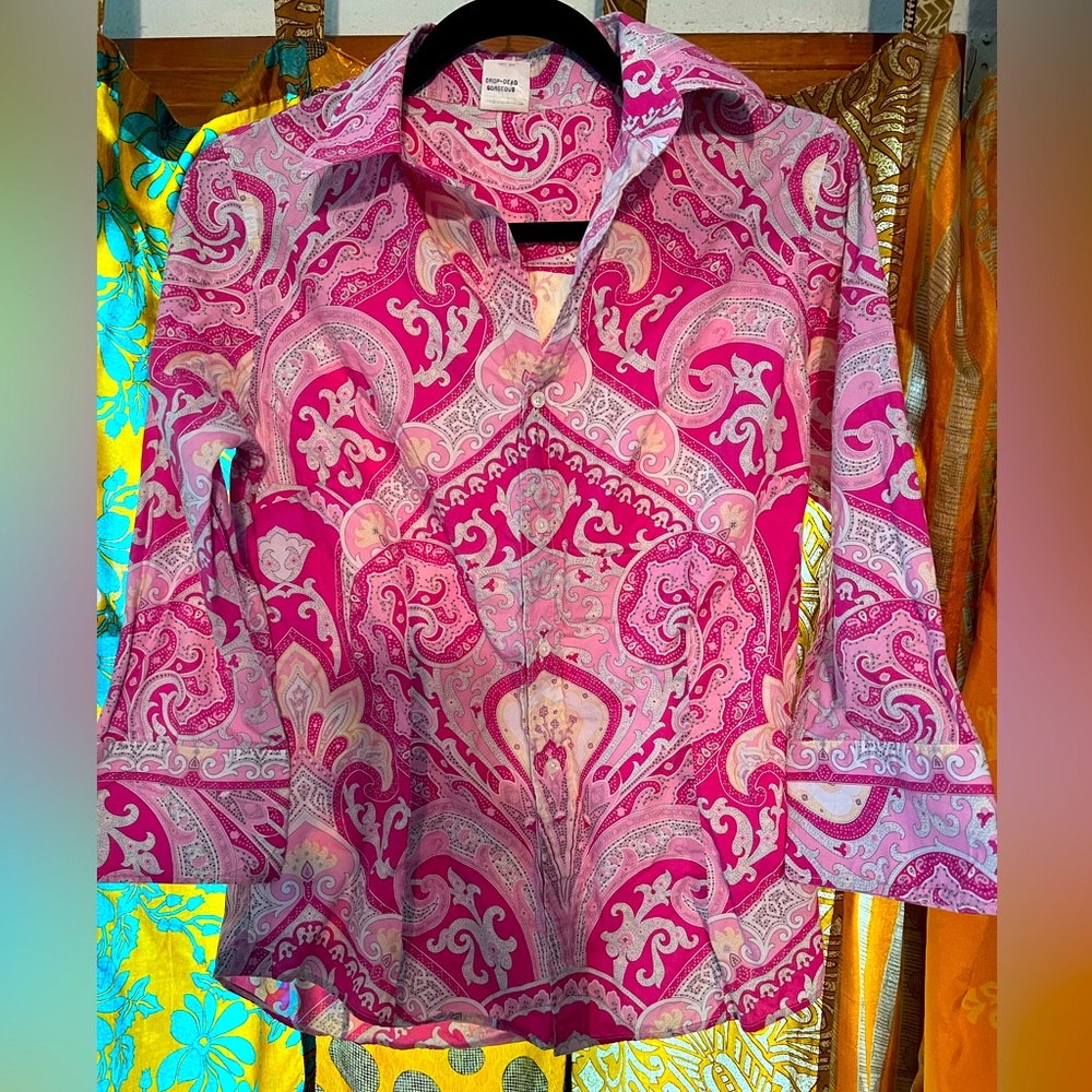 Craig Taylor Womens Drop Dead Gorgeous Button Front Cotton size S
